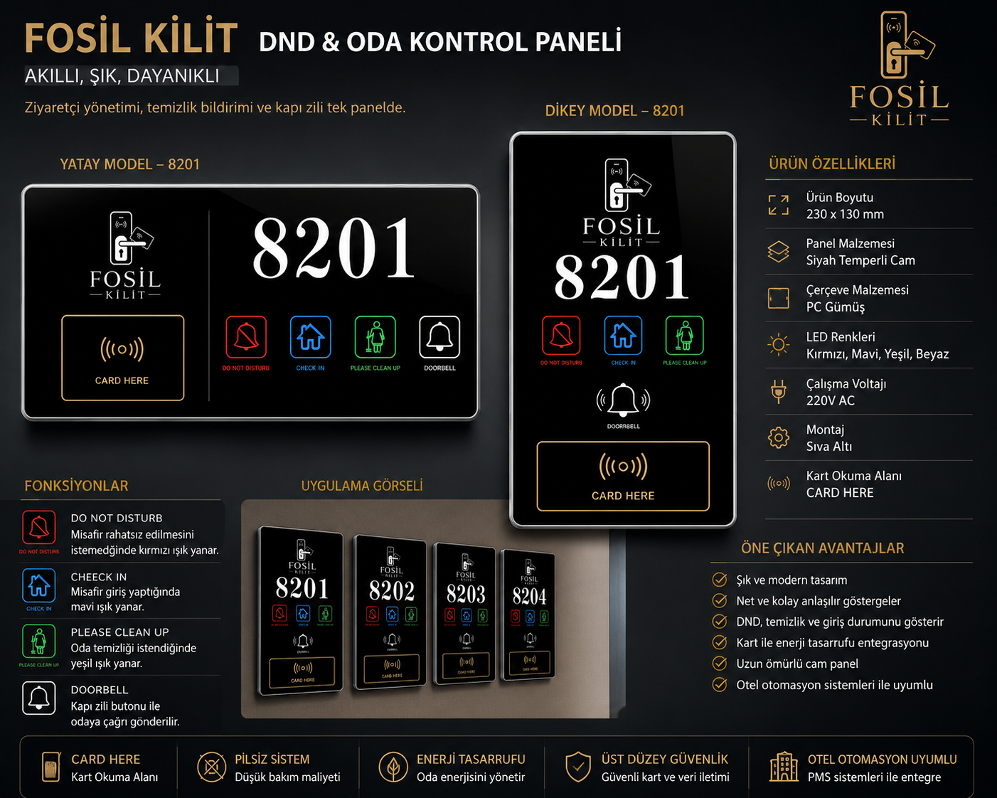 Fosil Kilit DND CARD HERE panel